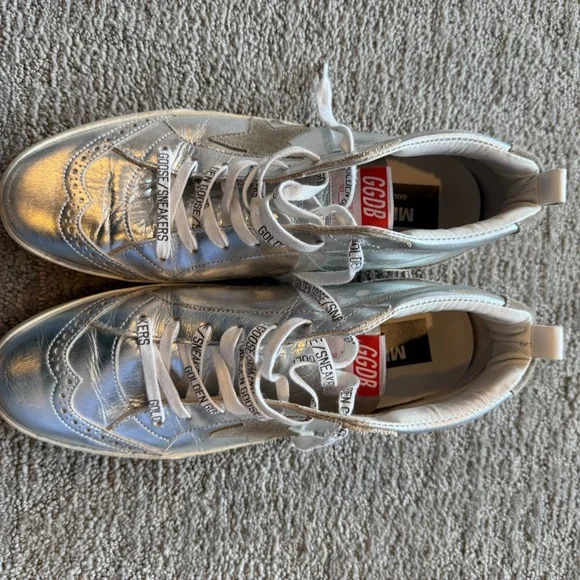 Golden Goose Silver High-Top Sneakers - Picture 6 of 10